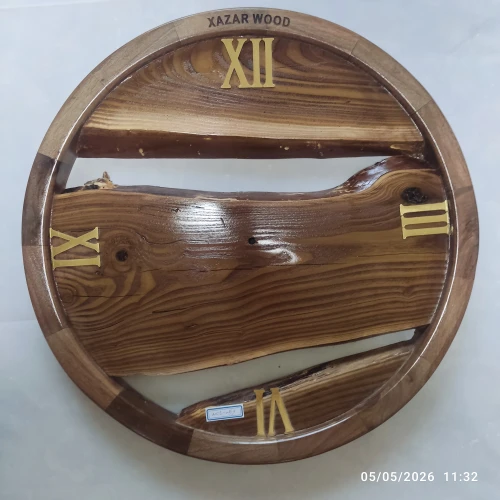 ساعت چوبی روستیک - دیواری
