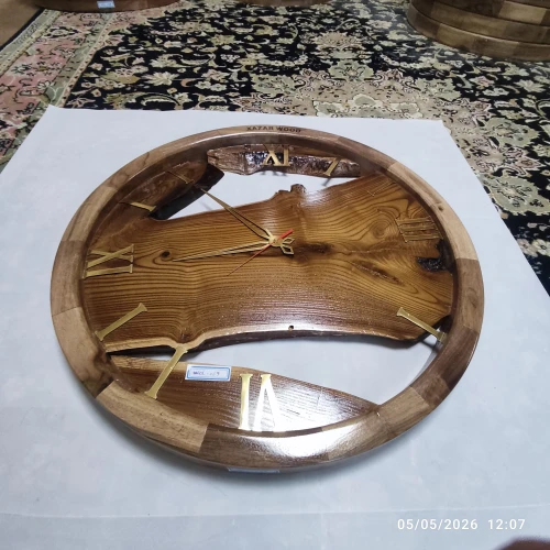 ساعت چوبی روستیک - دیواری