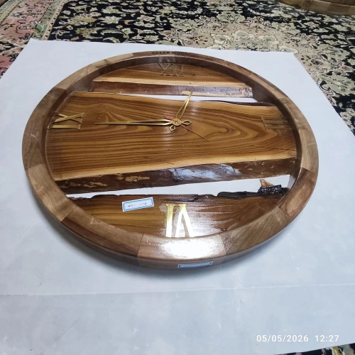 ساعت چوبی روستیک - دیواری