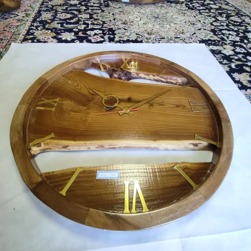 ساعت چوبی دیواری - روستیک