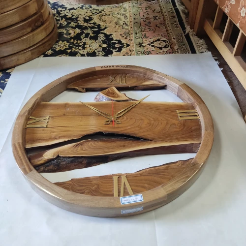 ساعت چوبی روستیک - دیواری