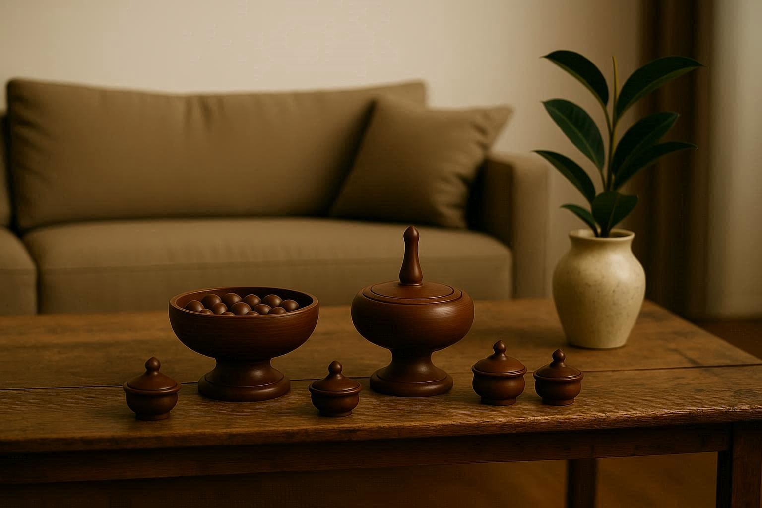 Beautiful wooden dishes