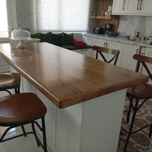 میز غذا خوری روستیک بدون پایه خزرچوب